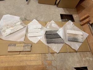 練馬区リノベーション　キッチン　タイルサンプル