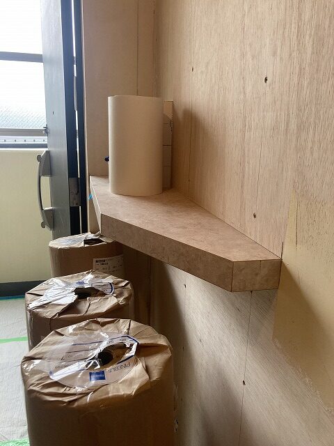 練馬区リノベ　マンション　玄関　棚