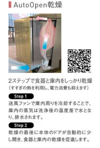 ミーレ　フロントオープン型食洗機特徴