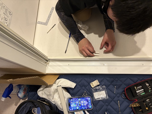 練馬区マンション　ユニットバス　ドア交換　折戸　開き戸　アタッチメント工法