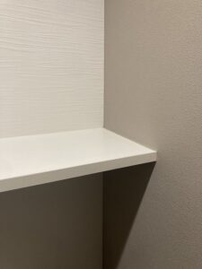 杉並区マンションリノベ　 Panasonic　オープン棚板　棚埋込み