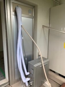 外部に設置した給湯器