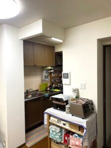 練馬区　マンション　リフォーム　キッチン交換　クリナップ　ラクエラ　排水管　高さ