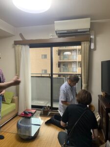 カバー工法の現場調査
