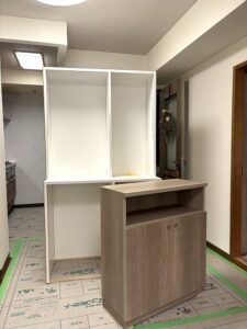 練馬区マンションリフォーム　キッチン　ダイニング　造作家具
