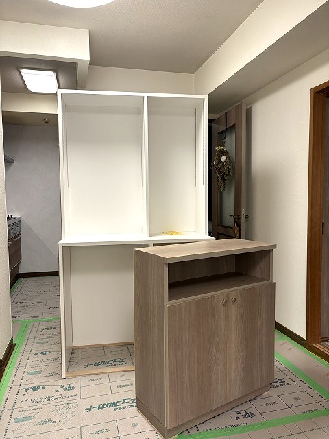 練馬区マンションリフォーム　キッチン　ダイニング　造作家具