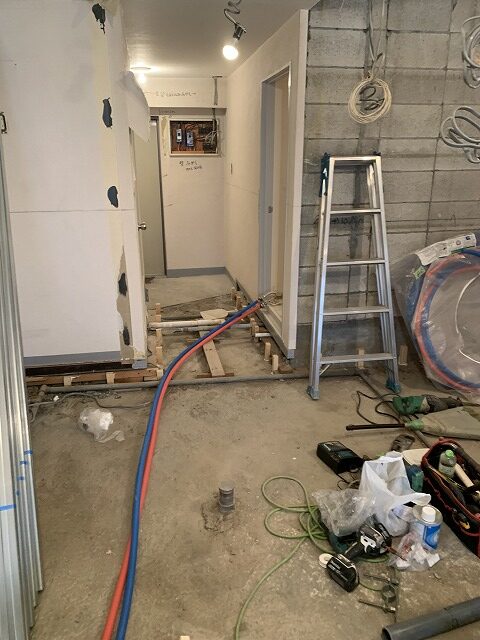 渋谷区マンションリフォーム　築古　配管更新　銅　架橋ポリエチレン管　