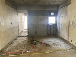 杉並区　マンションリノベーション　キッチン　配管　給排水　ガス