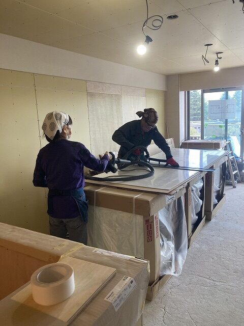 練馬区リノベーション　キッチン施工　TOTO　ザクラッソ　搬入