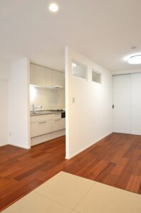 渋谷区　マンションリフォーム　リノベーション　1R　1LDK　カーペットからフローリング　タタミ