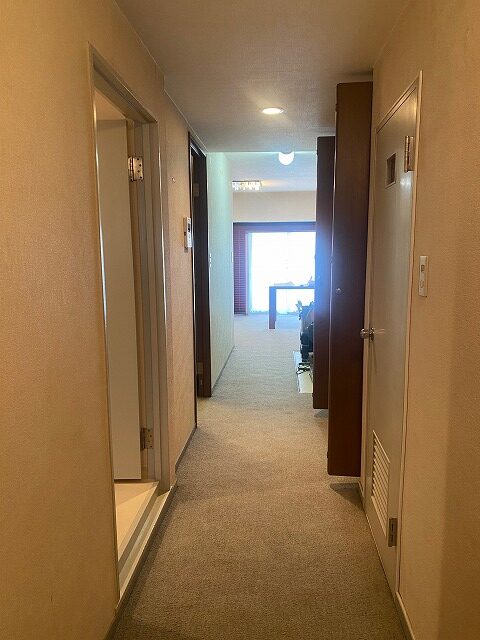 渋谷区　マンションリフォーム　リノベーション　1R　1LDK　カーペットからフローリング　ついたて壁