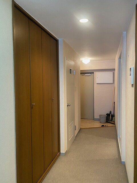 渋谷区　マンションリフォーム　リノベーション　1R　1LDK　カーペットからフローリング　ついたて壁