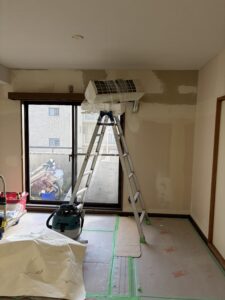 クロス工事の時のエアコン