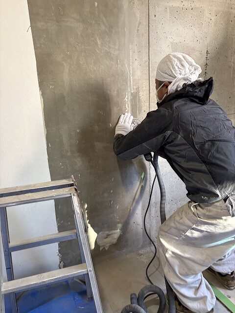 板橋区　マンション　リノベーション　賃貸　左官工事