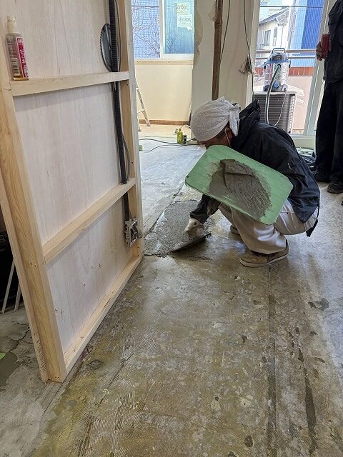 板橋区　マンション　リノベーション　賃貸　左官工事