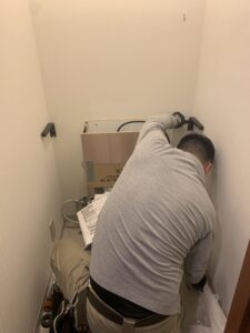 手洗い器を付ける