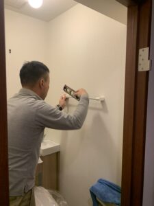 タオルバーを付ける