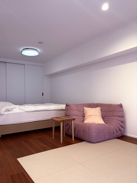 世田谷区マンションリノベーション　リビング　琉球タタミ　床暖房