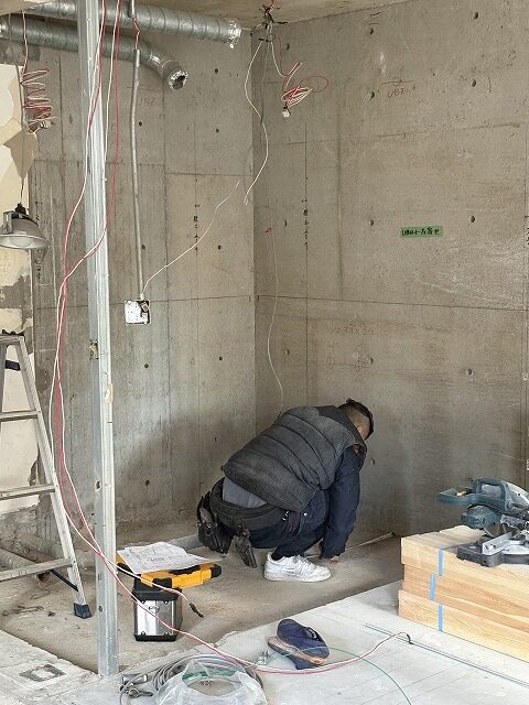 板橋区　マンションリノベーション　賃貸　ユニットバス　リモデルバスルーム　TOTO　現場　WS　配管　現場調査