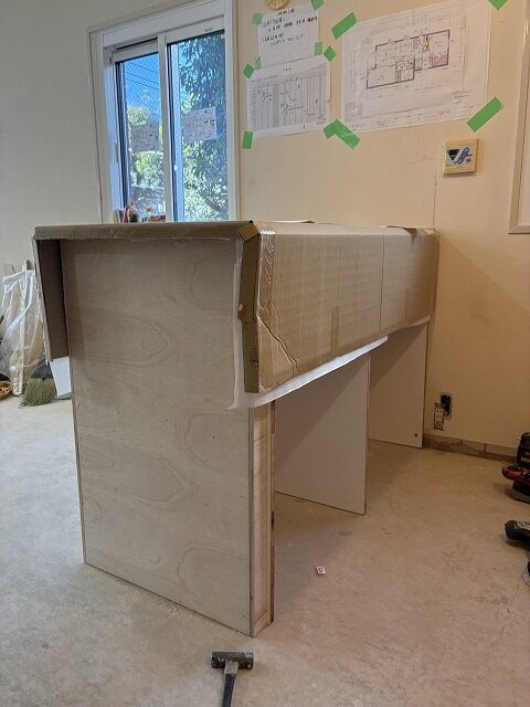 板橋区　マンションリノベーション　賃貸　対面キッチン風　造作キッチンカウンター