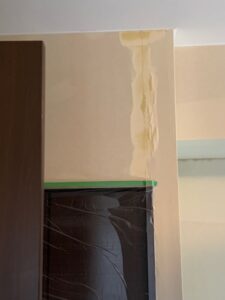 パテを塗ったところのようす