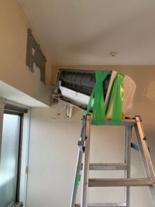 エアコンの一時置き場