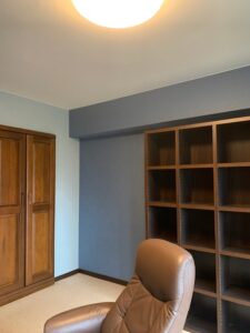 ブルーのアクセントクロス