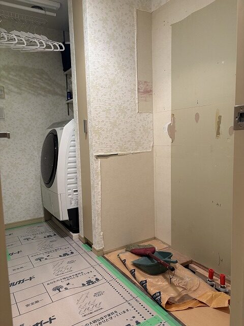 練馬区マンションリフォーム　洗面台　ユニットバス交換　TOTO　シンラ　エスクア