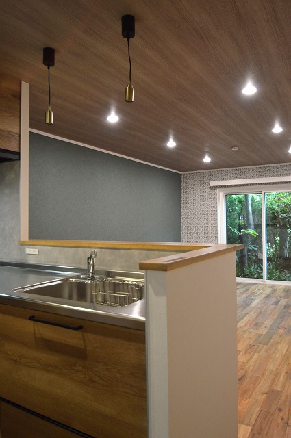 杉並区リノベーション　マンション　対面キッチン　カウンター　Panasonic　インテリアカウンター