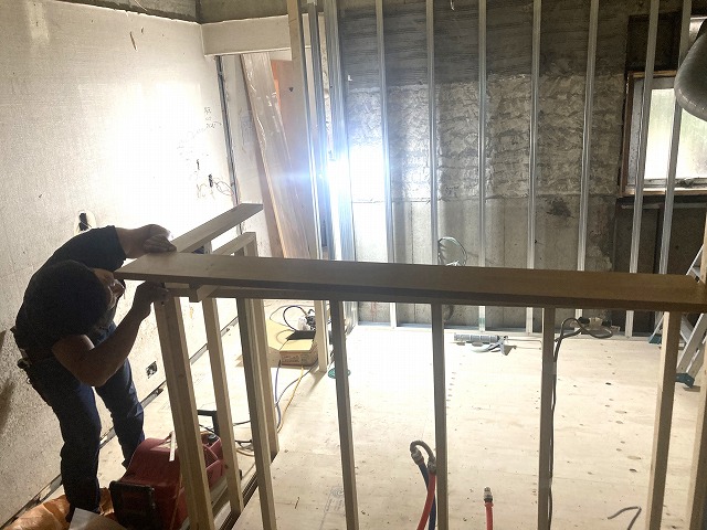 杉並区リノベーション　マンション　対面キッチン　カウンター　Panasonic　インテリアカウンター