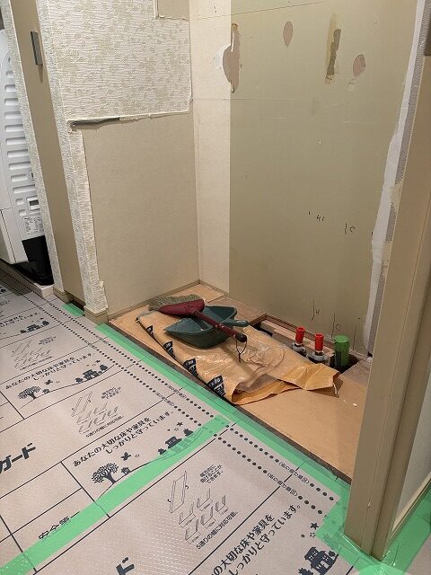 練馬区　マンションリフォーム　水廻り　ユニットバス　システムバス　洗面台　シンラ　エスクア　交換