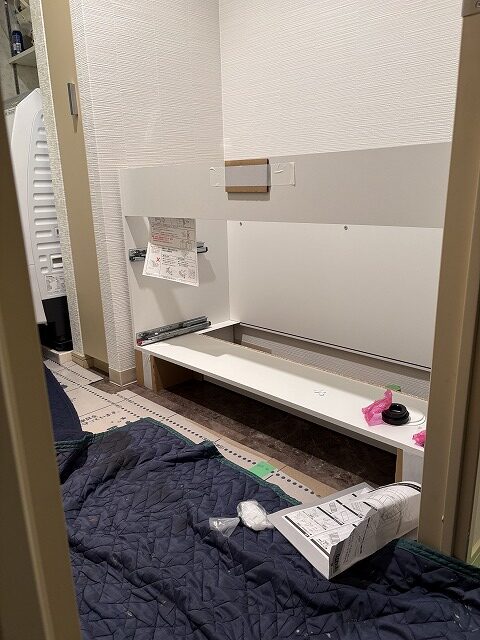 練馬区　マンションリフォーム　水廻り　ユニットバス　システムバス　洗面台　シンラ　エスクア　交換