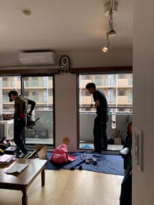 カバー工法施工途中