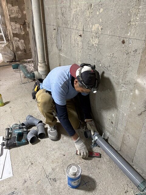 練馬区　築50年　マンションリノベーション　解体　配管　電気配線　大工工事