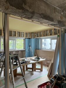 練馬区マンションリノベ　トイレ壁　遮音　リビング隣