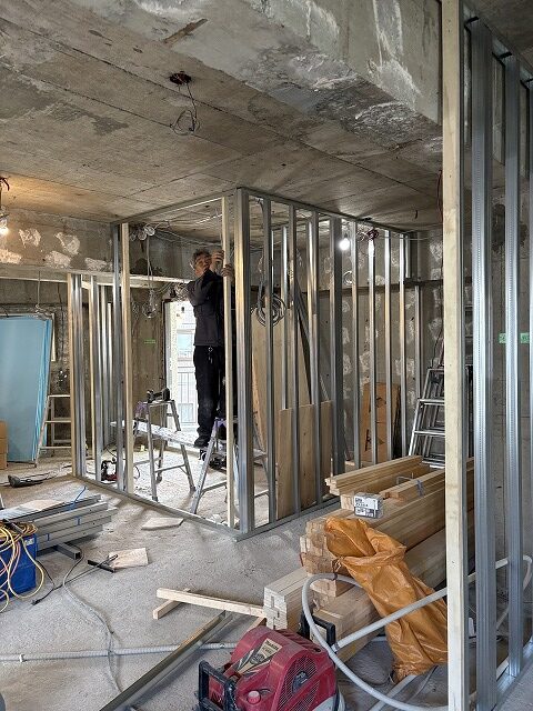 練馬区 マンションリノベーション 築50年 R壁 曲がり壁 しっくい